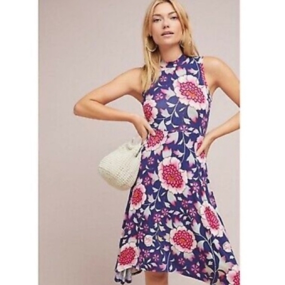 Anthropologie Dresses & Skirts - Anthropologie Maeve Cleary Floral Swing Dress Size Medium